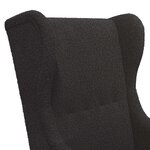 vidaXL Fauteuil Noir Bouclé