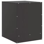 vidaXL Table de chevet noir 34 5x39x44 cm acier