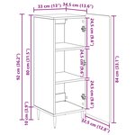 vidaXL Buffet Blanc 34 5 x 33 x 92 cm Bois d'ingénierie