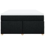vidaXL Sommier à lattes de lit avec matelas Noir 140x200 cm Tissu