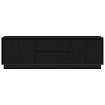 vidaXL Meuble TV avec lumières LED chêne noir 160 5x41x50 cm