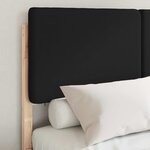 vidaXL Cadre de lit avec tête de lit rembourrée Noir 120 x 200 cm