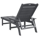 vidaXL Chaise Longue Gris Clair 53x162x98.5 cm HDPE