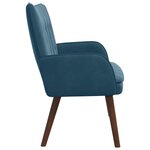 vidaXL Sofa 2 places Bleu 115 x 61 x 87 cm Velours (V)