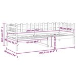 vidaXL Lit de jour sans matelas gris 90x200 cm bois de pin massif