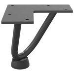 vidaXL Pieds en épingle à cheveux pour table basse 4 pièces Anthracite 10 cm Acier massif