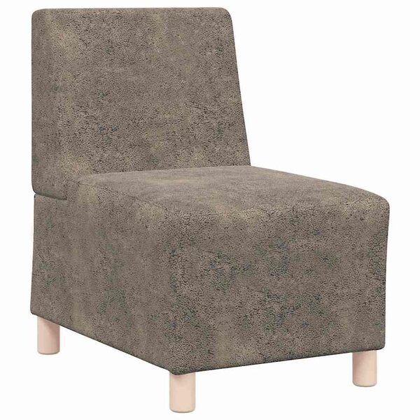 vidaXL Canapé modulaire sans accoudoirs Gris foncé 55 cm Similicuir suède