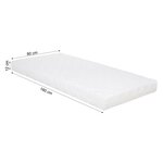 Lit enfant 80x160 blanc cabane matelas