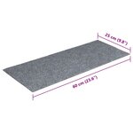 vidaXL Tapis d'escalier autocollants Rectangulaire 15 Pièces 60x25 cm