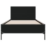 vidaXL Cadre de lit sans matelas noir 90x190 cm