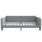 vidaXL Lit de jour avec matelas gris clair 100x200 cm tissu