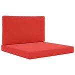 vidaXL Coussin de canapé d'extérieur 2 Pièces Rouge Polyester