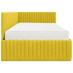 vidaXL Cadre de lit d'angle avec matelas 2 pc Jaune 90 x 200 cm