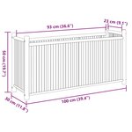 vidaXL Jardinière 100x30x50 cm bambou