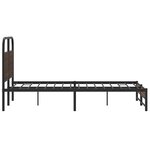 vidaXL Cadre de lit sans matelas 140x190 cm chêne marron