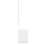 vidaXL Ensemble de meubles de couloir Blanc brillant Bois d'ingénierie