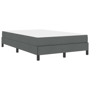 vidaXL Lit à ressorts avec matelas Gris foncé 120 x 190 cm tissu