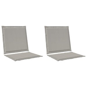 vidaXL Coussins de siège et de dos 2 Pièces Gris clair 47 x 45 x 2 cm