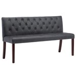 vidaXL Banc 148 5 cm Gris Similicuir daim