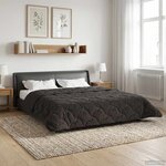 vidaXL Couette d'été 200 x 200 cm Été Anthracite Respirant