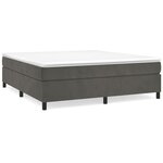 vidaXL Cadre de lit sans matelas gris foncé 180x200 cm velours