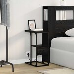 vidaXL Cabinet de chevet Chêne noir 41 5 x 26 x 60 5 cm