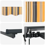 vidaXL Auvent rétractable électrique Jaune  Gris  Anthracite 4 5 × 3 m