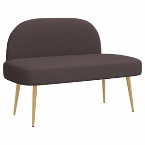 vidaXL Banc rembourré avec dossier Marron foncé 110 x 60 x 76 cm