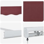 vidaXL Auvent manuel rétractable bordeaux 400x300 cm