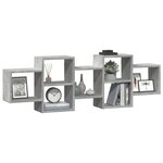 vidaXL Étagère murale gris béton 129x18x42 cm bois d'ingénierie