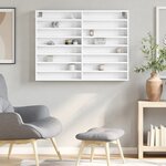 vidaXL Armoire à vitrine blanc 100x8 5x75 cm bois d'ingénierie