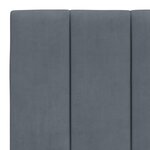 vidaXL Cadre de lit sans matelas Hanko gris foncé 180x200 cm velours