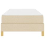 vidaXL Lit à ressorts avec matelas Crème 100 x 200 cm tissu