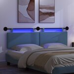 vidaXL Tête de lit suspendue Bleu Tissu en velours côtelé