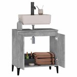 vidaXL Meuble d'évier gris béton 58x33x60 cm bois d'ingénierie