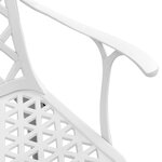 vidaXL Ensemble à manger de jardin 5 Pièces blanc aluminium coulé