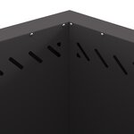 vidaXL Foyer sans fumée hexagonal noir 58x58x51 cm en acier