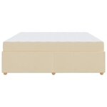 vidaXL Cadre de lit avec matelas Crème 200 x 200 cm tissu
