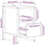vidaXL Table de chevet Sonoma 39 5 x 30 x 50 cm Bois d'ingénierie