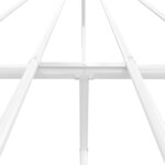 vidaXL Cadre de lit métal avec tête de lit/pied de lit blanc 135x190cm