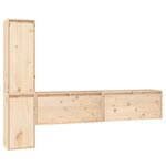 vidaXL Meubles TV 4 Pièces Bois massif de pin