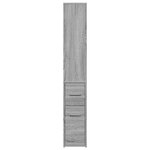 vidaXL Armoire de salle de bain étroite avec roulettes sonoma gris