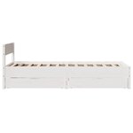 vidaXL Cadre de lit sans matelas blanc 75x190 cm bois de pin massif