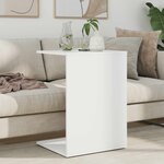 vidaXL Table d'appoint Blanc 45 x 40 x 62 5 cm Bois d'ingénierie