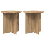 vidaXL Support de Plante 2 pièces Chêne artisanal 40 x 40 x 40 cm
