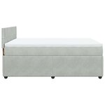 vidaXL Sommier à lattes de lit et matelas Gris clair 160x200cm Velours
