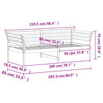 vidaXL Lit de jour sans matelas blanc 80x200 cm bois de pin massif
