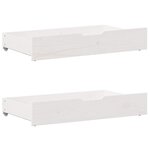 vidaXL Cadre de lit sans matelas blanc 160x200 cm bois de pin massif