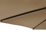 vidaXL Parasol de jardin avec mât en acier taupe 225x225x212 cm