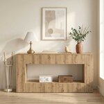 vidaXL Table console Rayé Chêne Artisanal 155 x 29 x 74 cm